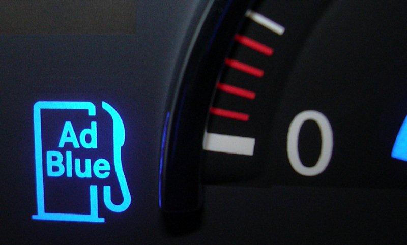 AdBlue dashboard warning light illuminated