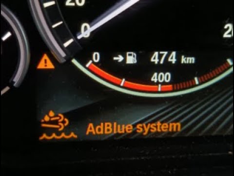 BMW AdBlue system warning on dashboard