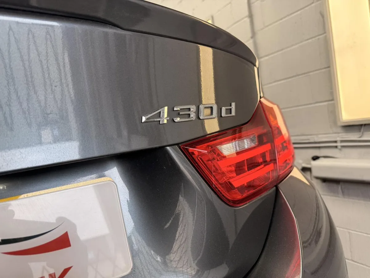BMW 430d badge on the tuned xDrive Gran Coupe