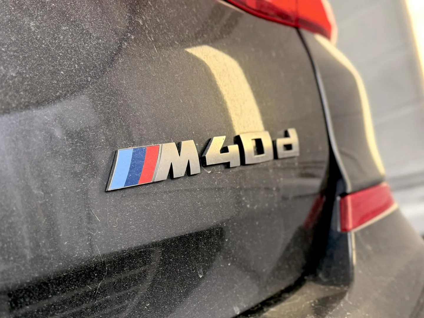 BMW X3 M40d M badge close-up